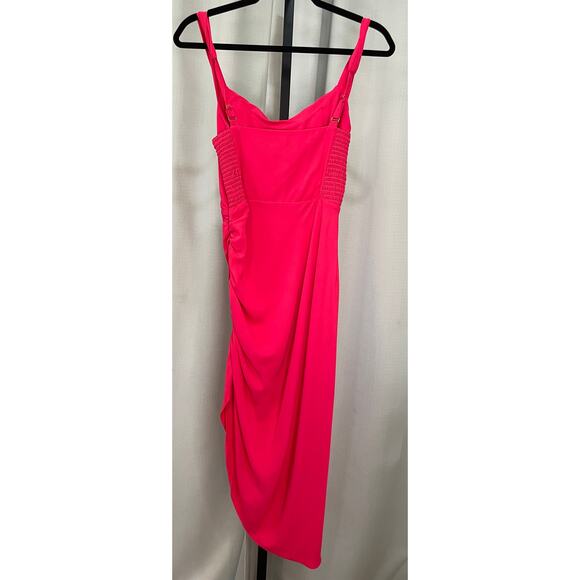 Amanda Uprichard Glamour Dress Hot Pink Size Small Lightly Worn Flattering - Picture 8 of 13